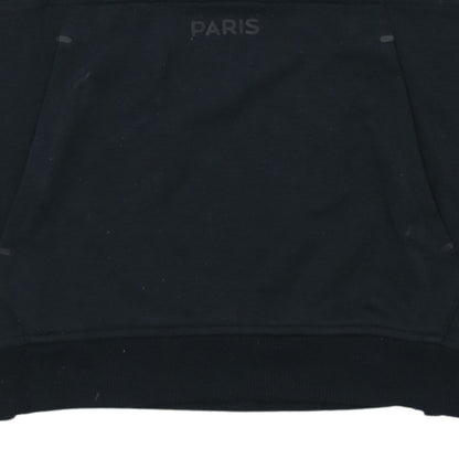 Nike Boys Black PSG Dri-FIT 1/4 Zip Hoodie XL (170cm) Football Training Top