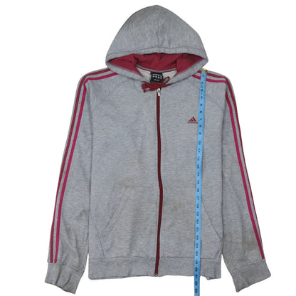Adidas Mens Grey XL Full Zip Hoodie Sports Essentials