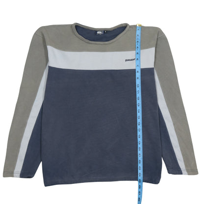 Quiksilver Men’s Blue XL Striped Crew Neck Pullover Sweatshirt