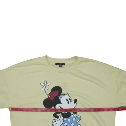 Bershka Women Yellow Disney Minnie Mouse Pullover Sweatshirt S