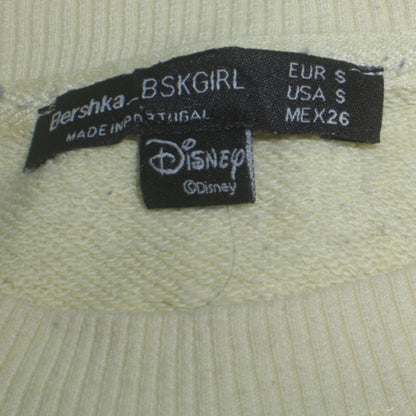 Bershka Women Yellow Disney Minnie Mouse Pullover Sweatshirt S