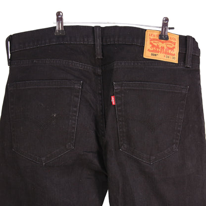 Levi's 508 Men's Black Tapered Jeans W34 L30 Denim Regular Fit