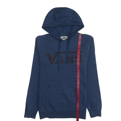 Vans Mens Blue Pullover Hoodie Medium Fleece Logo Skate Style