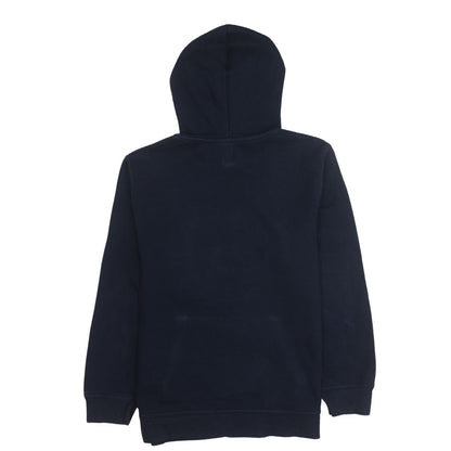 GAP Kids Boys Navy Blue Pullover Hoodie 13-14 Years Cotton Fleece
