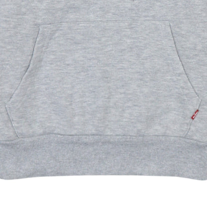 Levi's Boys Grey Logo Pullover Hoodie Size 14A 164cm Cotton Blend