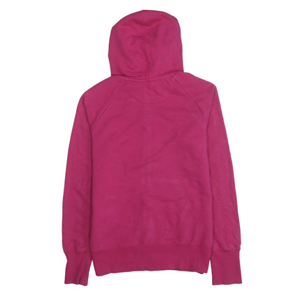 Reebok Womens Pink Full Zip Hoodie Size L Cotton Blend Casual