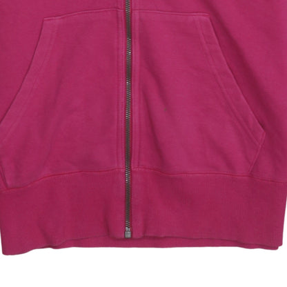 Reebok Womens Pink Full Zip Hoodie Size L Cotton Blend Casual