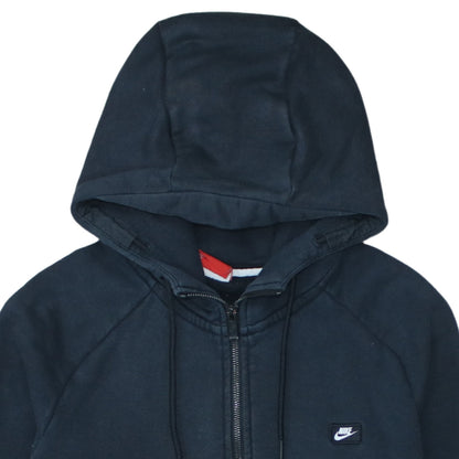 Nike Men's Black Full Zip Hoodie L Regular Fit Fleece Sweatshirt