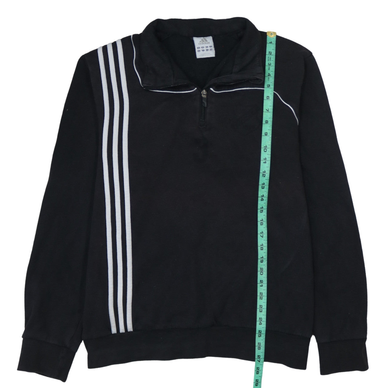 adidas Men's Black 2XL 1/4 Zip Sports Sweatshirt with Logo