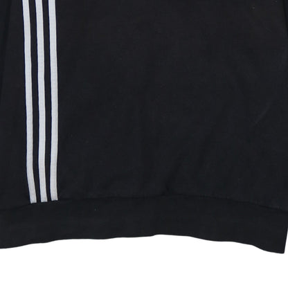 adidas Men's Black 2XL 1/4 Zip Sports Sweatshirt with Logo