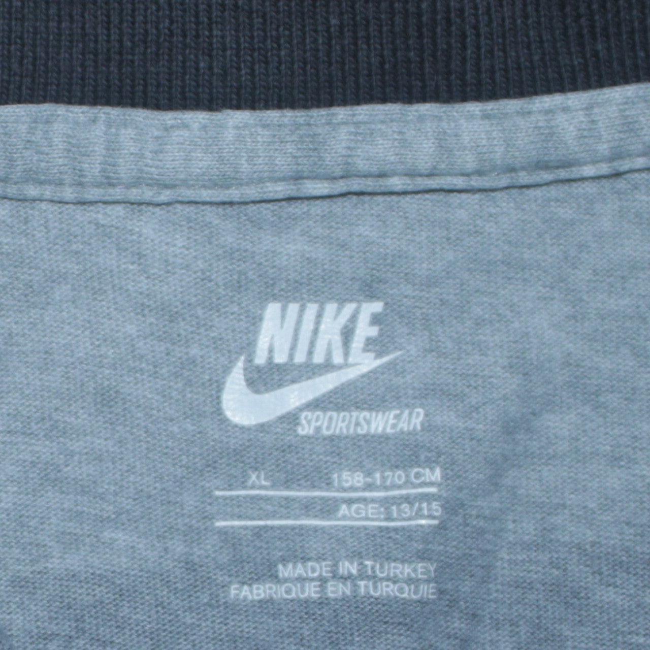 Nike Teens Grey Striped Polo Shirt XL 13/15 Regular Fit Collared