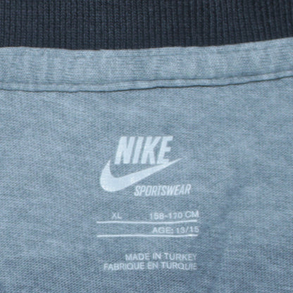 Nike Teens Grey Striped Polo Shirt XL 13/15 Regular Fit Collared