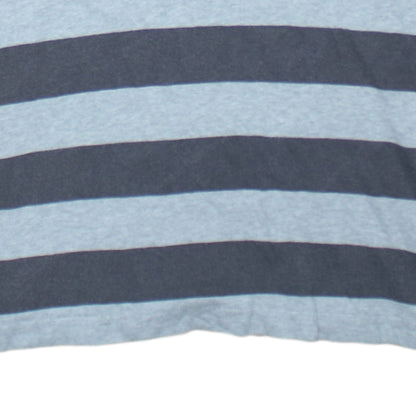 Nike Teens Grey Striped Polo Shirt XL 13/15 Regular Fit Collared