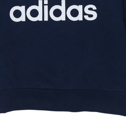 Adidas Boys Navy Blue Crew Neck Pullover Sweatshirt 13-14 Years Logo Print