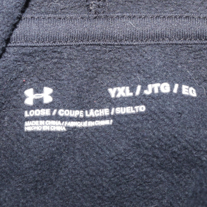Under Armour Boys Black Size YXL Pullover Hoodie Loose Fit Sweatshirt