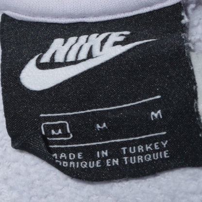 Nike Men's White Pullover Hoodie Medium Regular Fit Sports Style