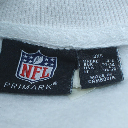 Primark NFL Women White 2XS Pullover Sweatshirt New York Jets Graphic