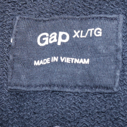 GAP Women Navy Blue XL Pullover Hoodie London Logo Union Jack Cotton