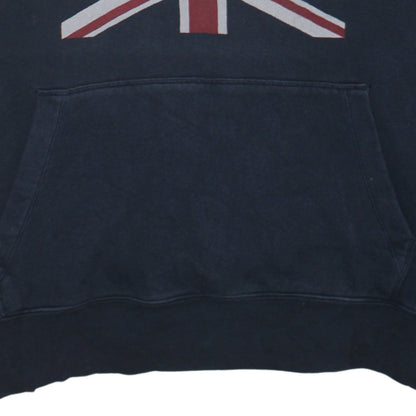GAP Women Navy Blue XL Pullover Hoodie London Logo Union Jack Cotton