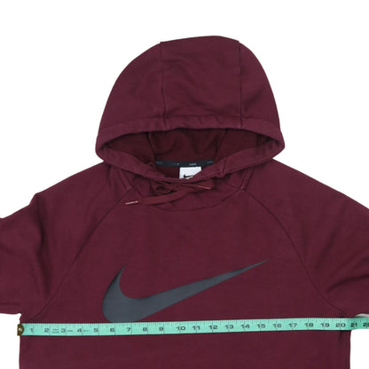 Nike Men's Red Dri-Fit Pullover Hoodie Small Logo Sportswear