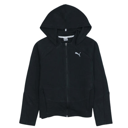 Puma Womens Black Full Zip Hoodie Size S Hooded Activewear