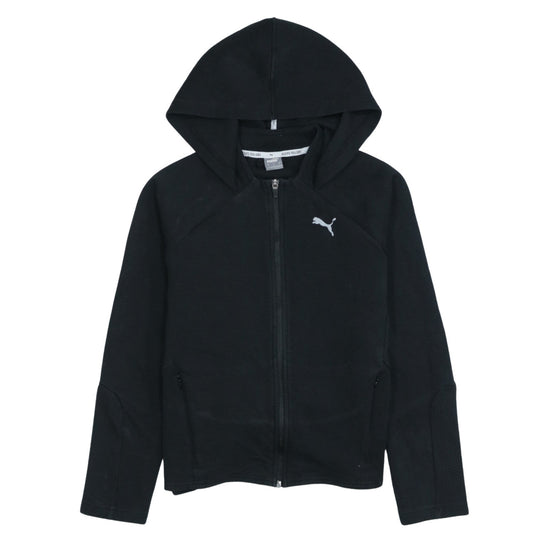 Puma Womens Black Full Zip Hoodie Size S Hooded Activewear