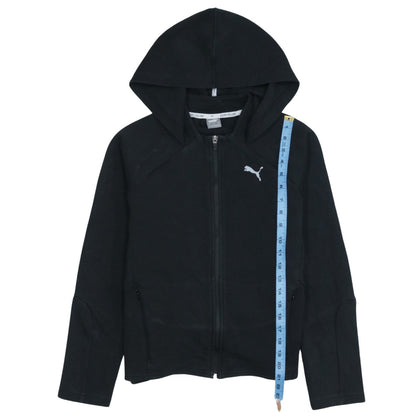 Puma Womens Black Full Zip Hoodie Size S Hooded Activewear