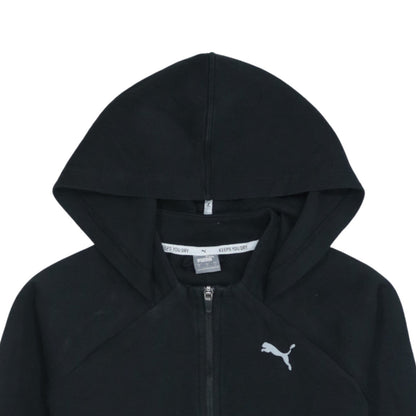 Puma Womens Black Full Zip Hoodie Size S Hooded Activewear