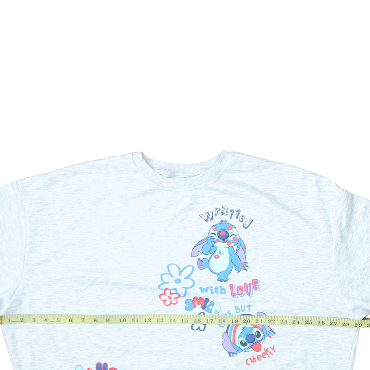Disney Stitch Grey Graphic Pullover Sweatshirt L Unisex