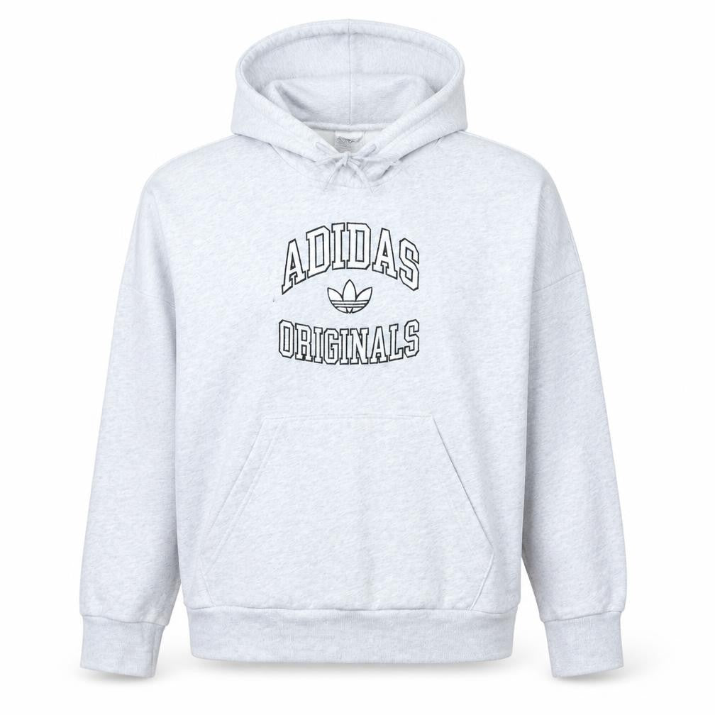 Adidas Originals Men's Grey Pullover Hoodie Size M Fleece Sportswear