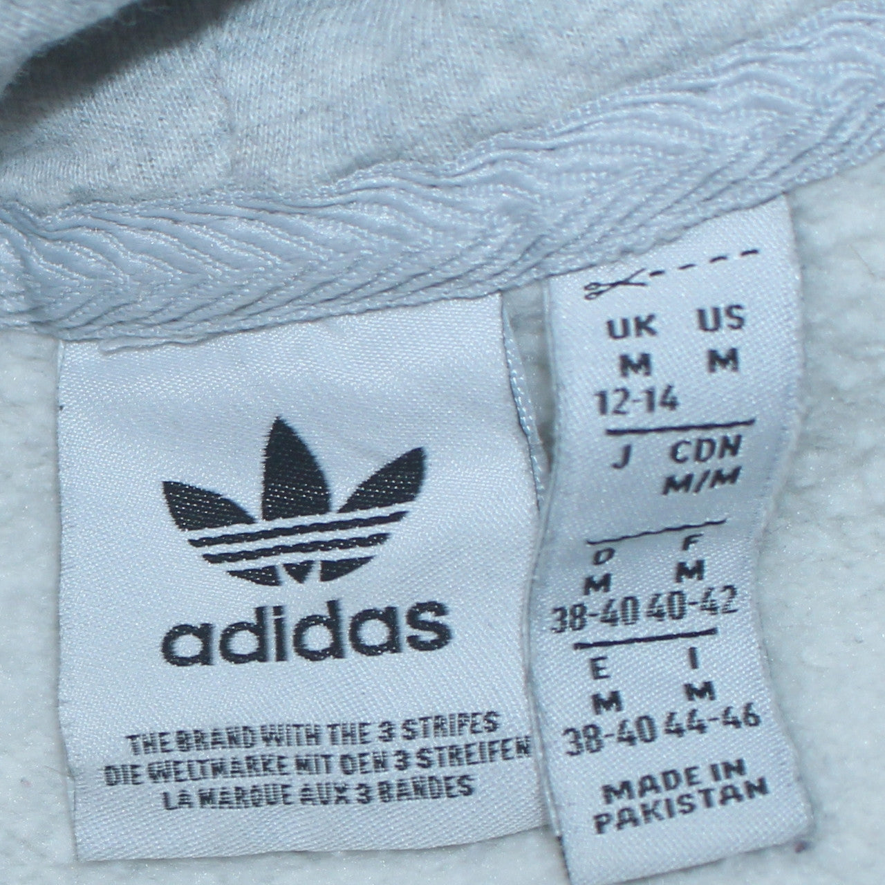 Adidas Originals Men's Grey Pullover Hoodie Size M Fleece Sportswear