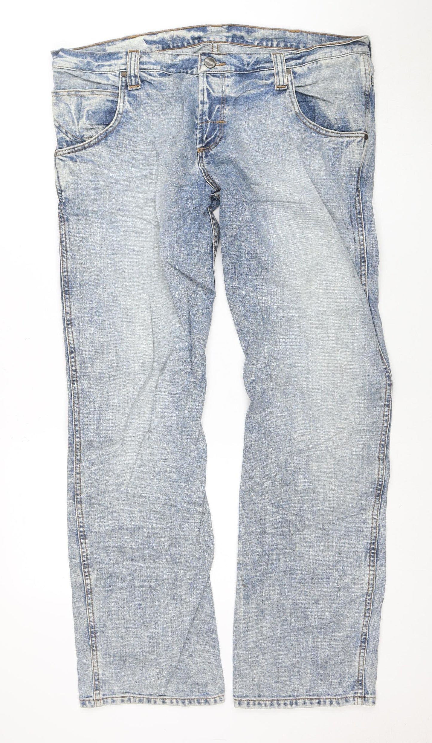 Wrangler Men’s Blue Straight Leg Denim Jeans W36 L32 Regular Fit