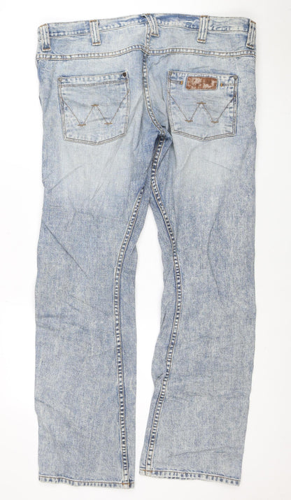 Wrangler Men’s Blue Straight Leg Denim Jeans W36 L32 Regular Fit