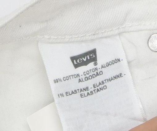 Levi's Men's White Straight Denim Jeans M Regular Fit