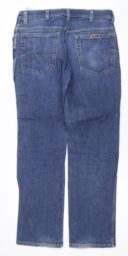 Wrangler Men's Blue Regular Fit Straight Denim Jeans W33 L32