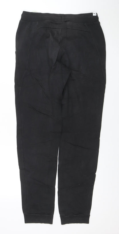 Puma Women's Black Jogger Sweatpants Size 10 Regular Fit Activewear