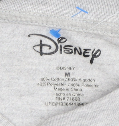 Disney Women’s Grey Mickey Mouse Cotton Blend Crew Neck Sweatshirt M