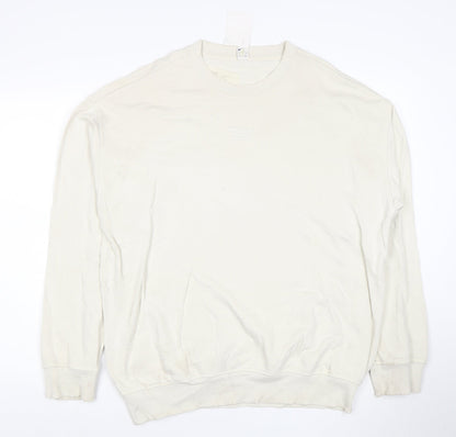 Reebok Women’s Beige Cotton Pullover Sweatshirt M