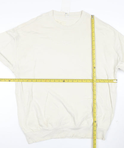 Reebok Women’s Beige Cotton Pullover Sweatshirt M