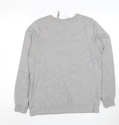 Disney TU Women Grey Cotton Blend Pullover Sweatshirt Size 10