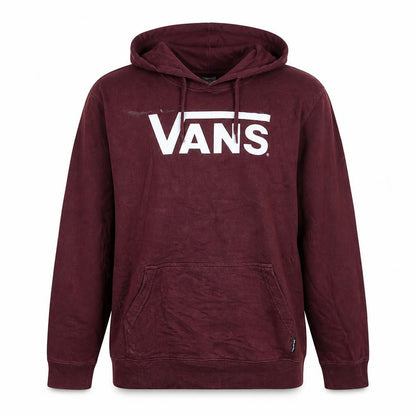 Vans Women's Burgundy Pullover Hoodie L Cotton Fleece Casual