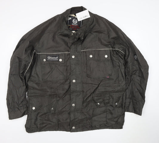 Belstaff Men's Black XXL Waxed Cotton Motorcycle Jacket