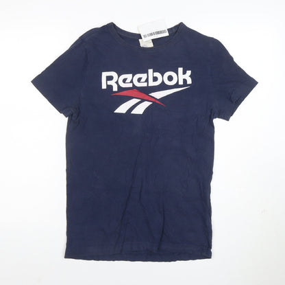 Reebok Men's Blue Small Classic Logo Graphic T-Shirt