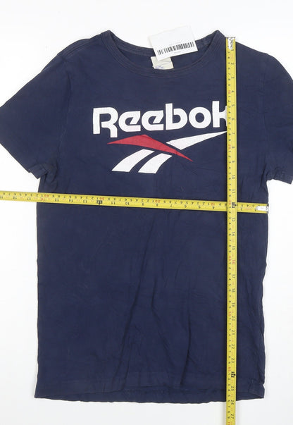 Reebok Men's Blue Small Classic Logo Graphic T-Shirt