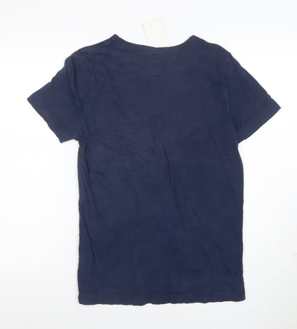 Reebok Men's Blue Small Classic Logo Graphic T-Shirt