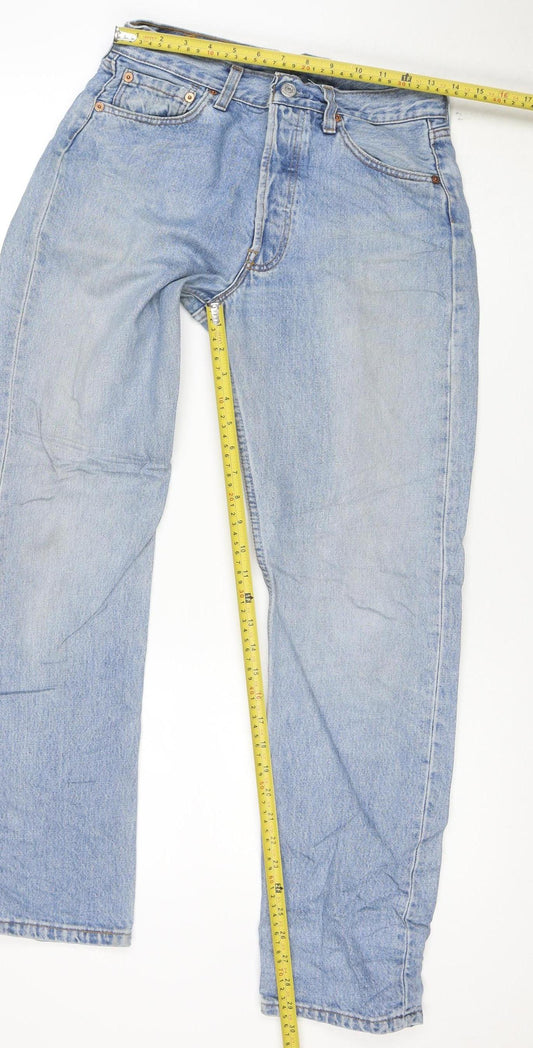 Levi's 501 Men's Blue Denim Jeans W29 L30 Straight Fit Vintage