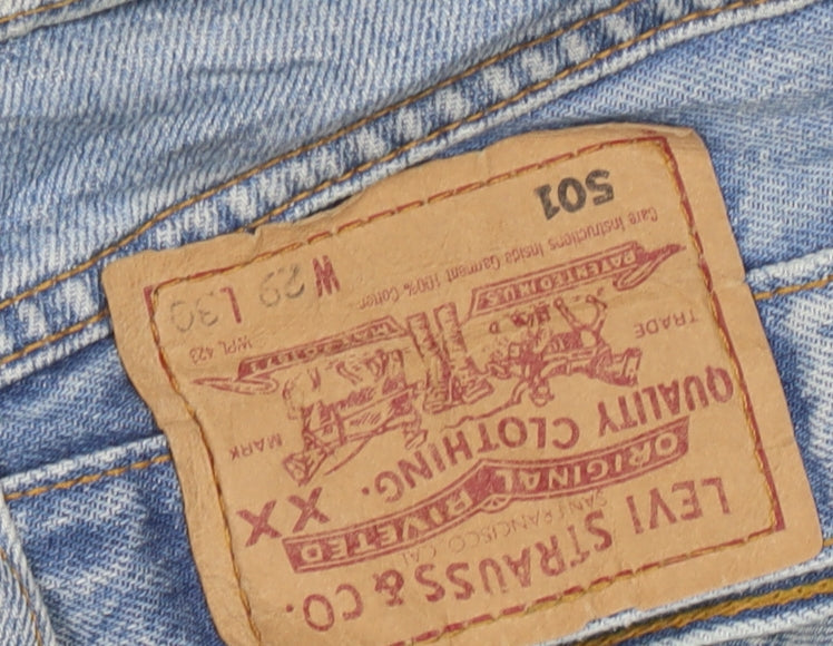 Levi's 501 Men's Blue Denim Jeans W29 L30 Straight Fit Vintage