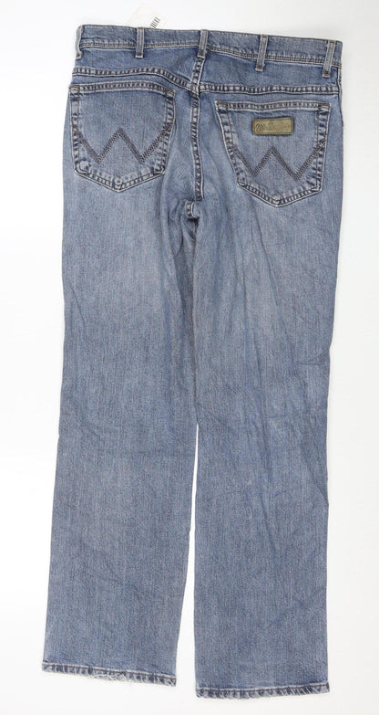 Wrangler Men's Blue Straight Texas Stretch Jeans Size 34W 30L