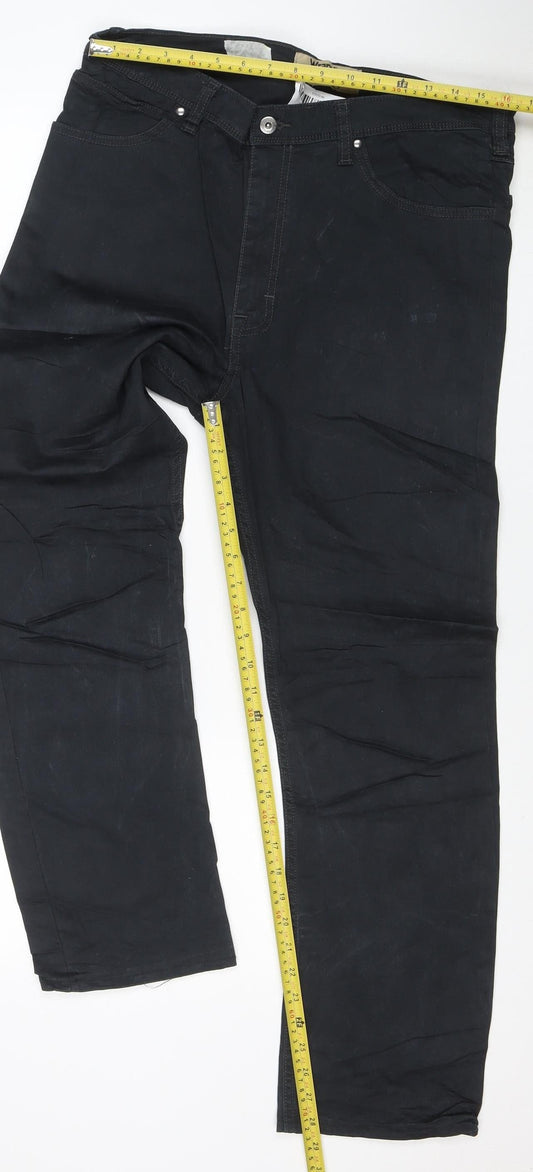Wrangler Authentics Men's Black 36x34 Regular Straight Fit Jeans
