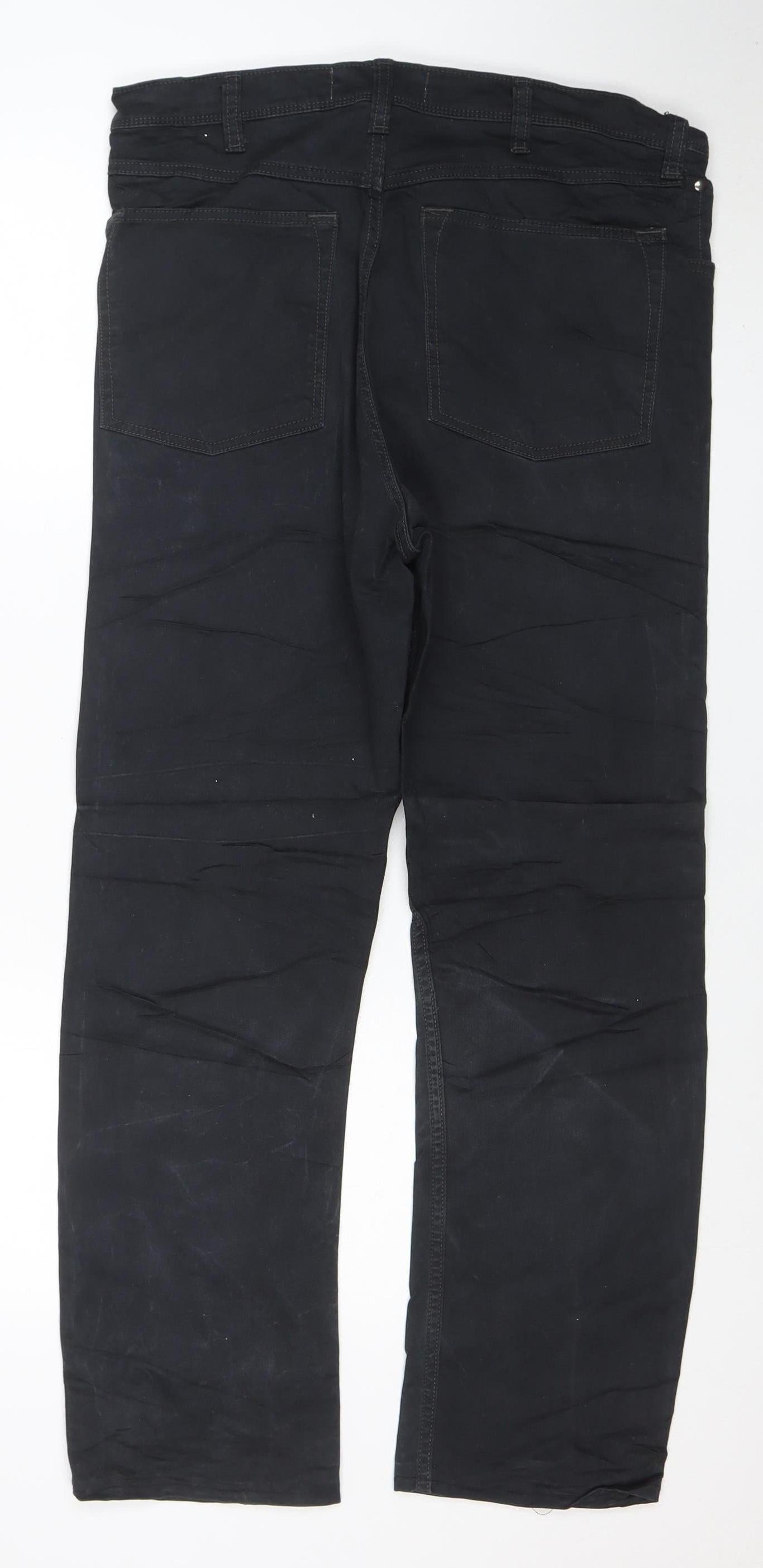 Wrangler Authentics Men's Black 36x34 Regular Straight Fit Jeans